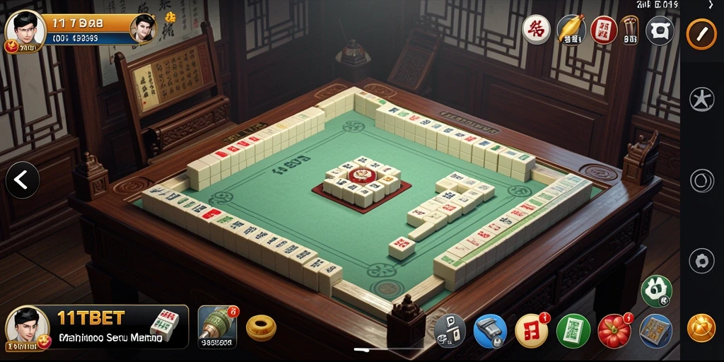 Screenshot utama 11TBET menampilkan gameplay Mahjong yang seru.