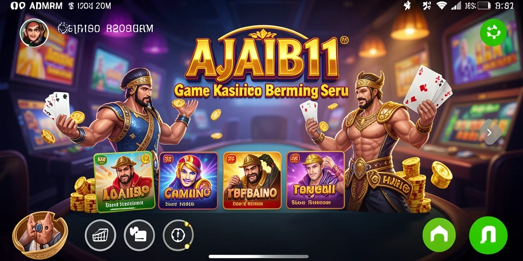 Screenshot utama AJAIB11 menunjukkan gameplay Kasino yang menarik.