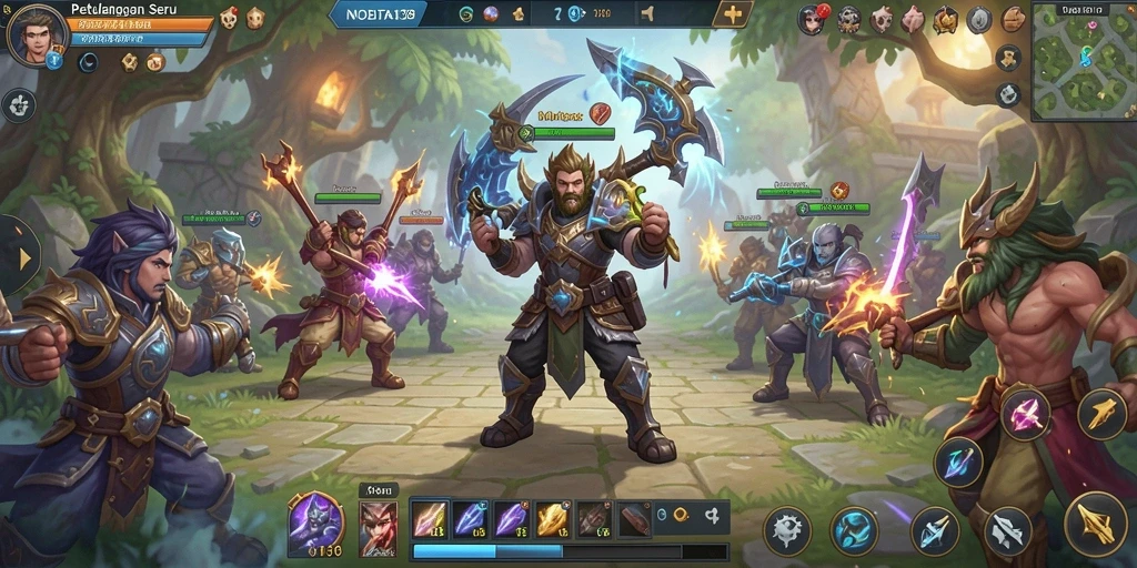Tampilan gameplay menarik dari NOBITA138 dalam dunia MMORPG.